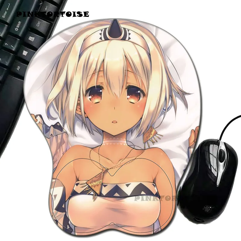 

PINKTORTOISE COMPUT MOUS Evergreen Anime mousepad Wrist Rest Big soft butt 3D Gaming Environmental Silicon Mouse Pad GIFT