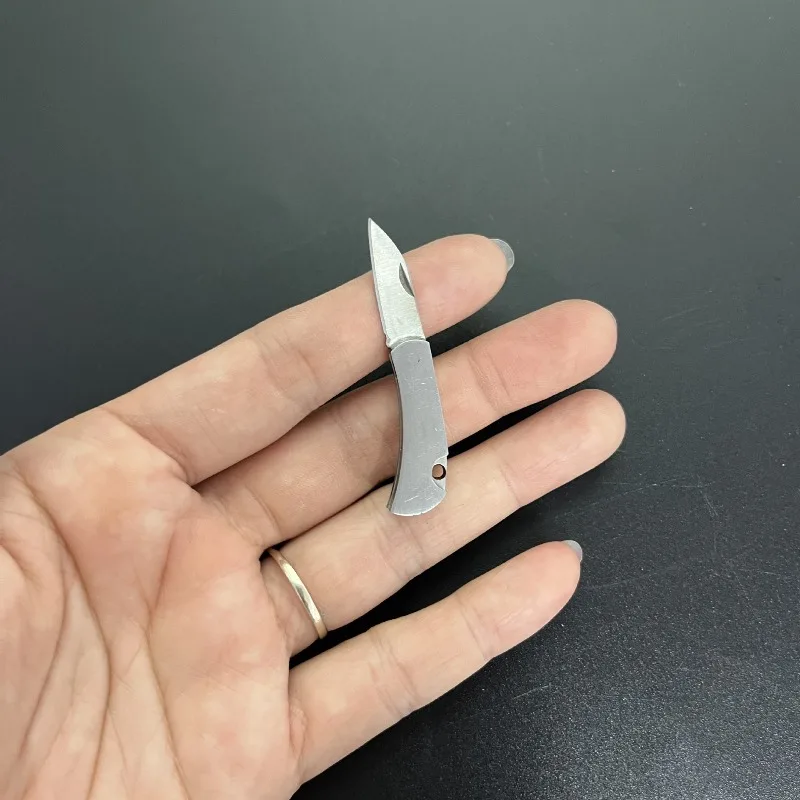 All-Steel Ultra-Mini Folding Knife, Keychain, Portable Pocket Knife EDC Tool Dismantling, Express Artifact, Outdoor Survival