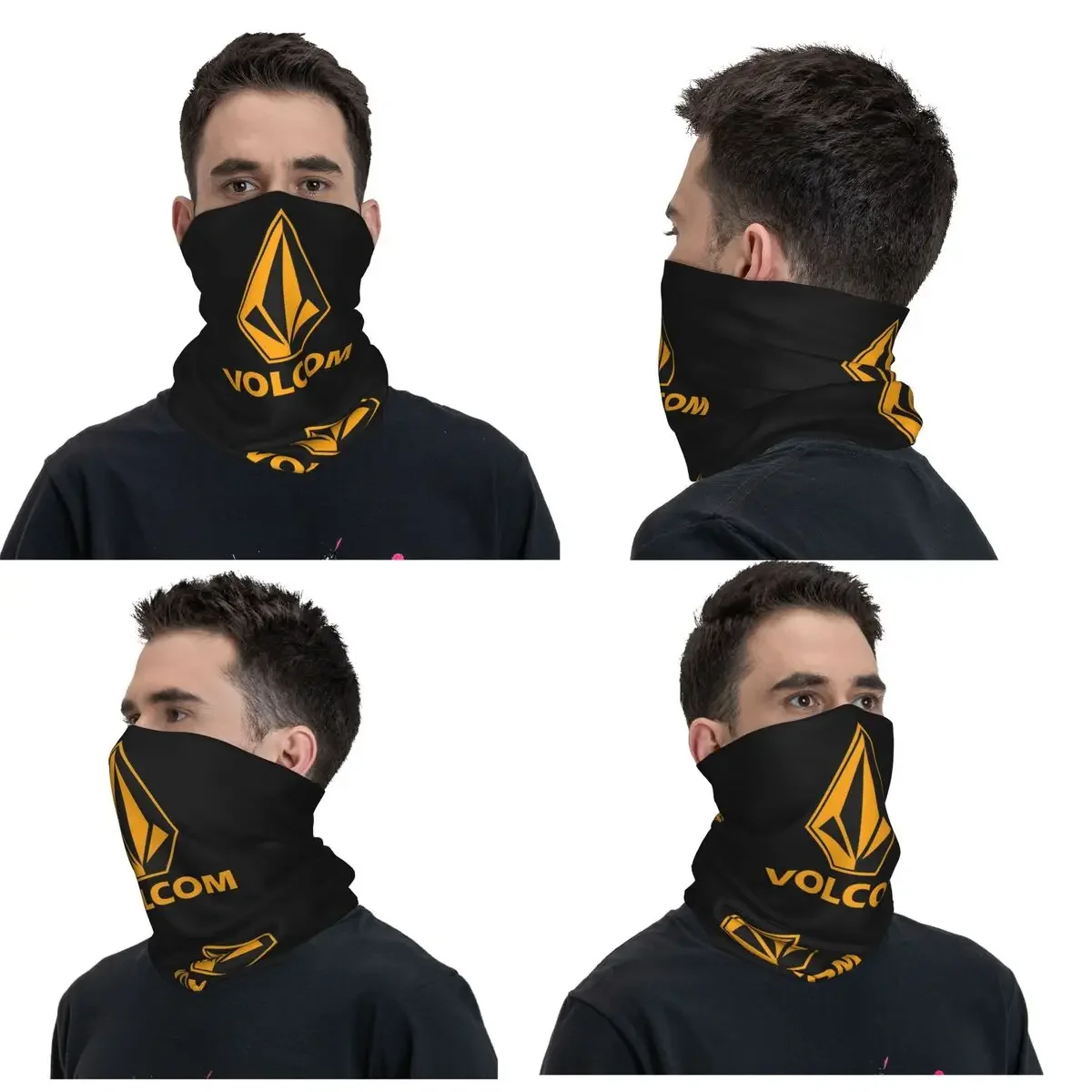 Volcom Logo Bandana Neck Cover Printed Wrap Mask Scarf Multifunction FaceMask Outdoor Sports For Men Women Adult Windproof