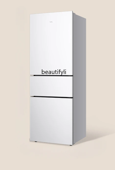 210 liters V5 three-door three-temperature area three-door white air-cooled frost-free small household refrigerator