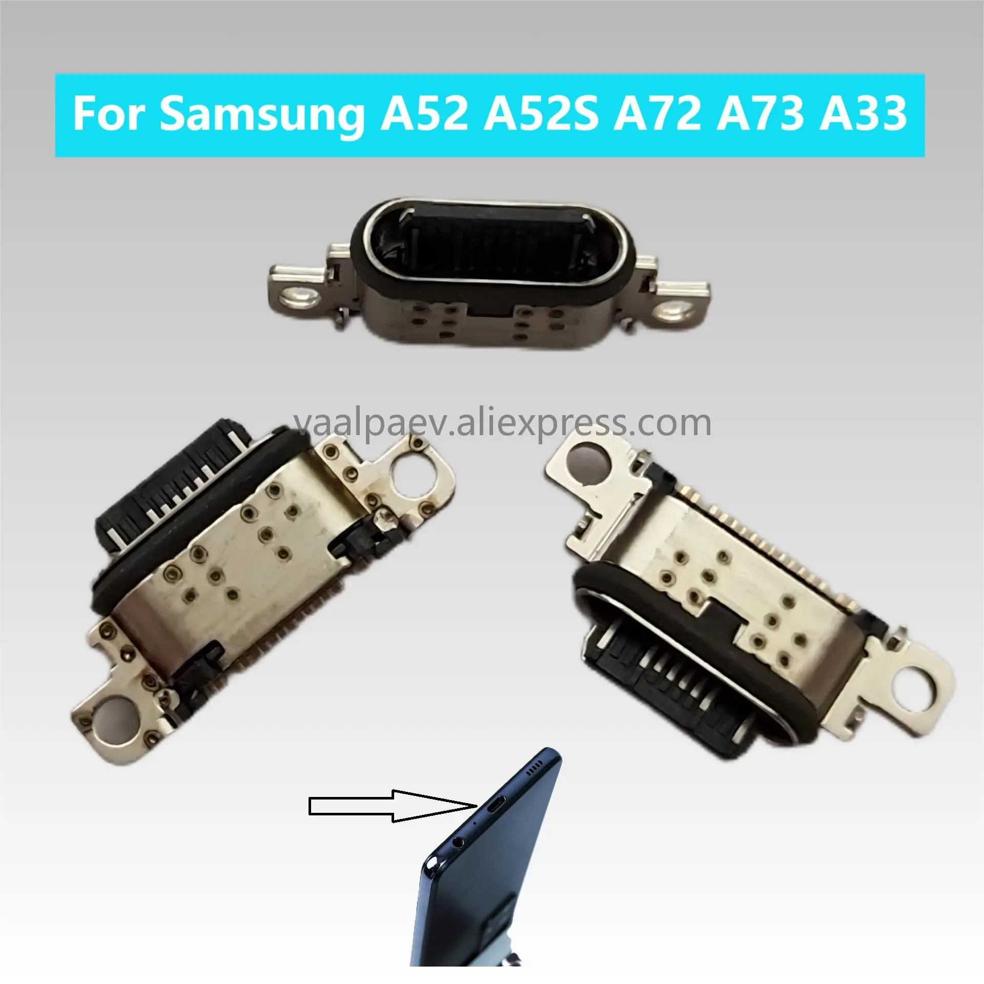 300 pcs for Samsung A52 A52S A72 A73 A33 TypeC charging port Brand new original Repair and replacement parts