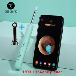 Bebird R3 & Acne Picker Smart Visual Ear Sticks 300W High Precision Endoscope Earpick Mini Camera Otoscope Borescope