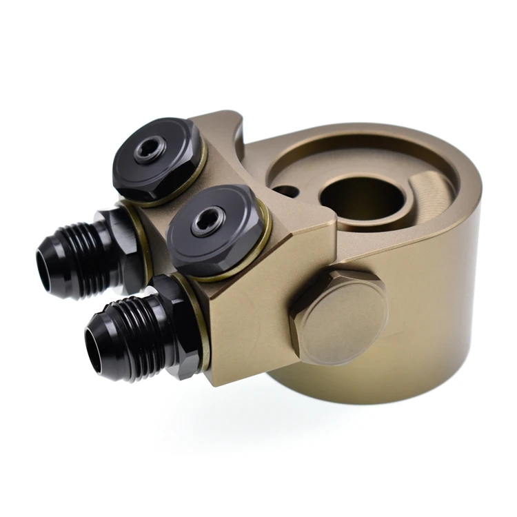 محول فلتر زيت الألومنيوم الخام لسوبرا GT86 BRZ هوندا سيفيك مبرد الزيت أطباق الساندويتش مع ترموستات