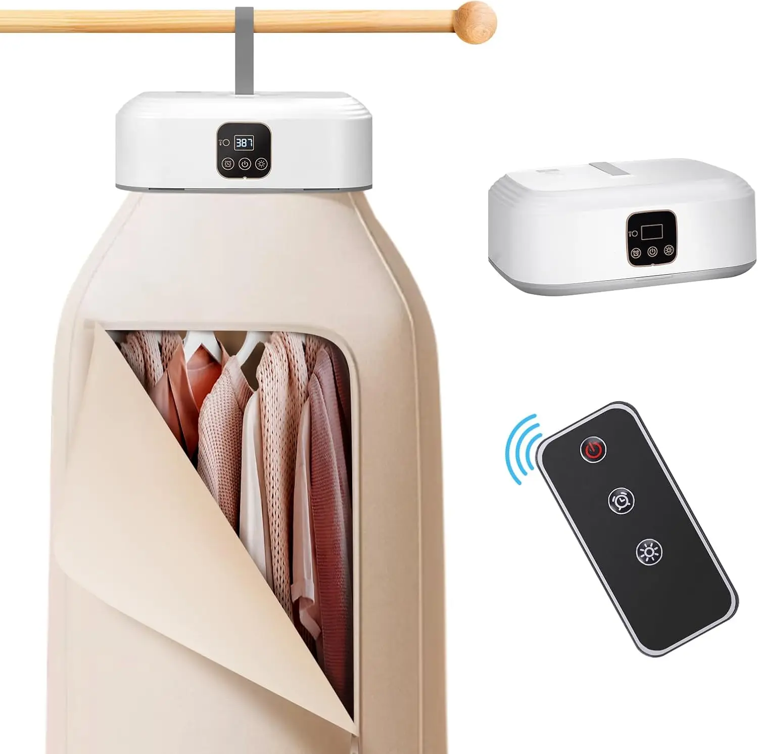 Secador multifuncional portátil Secador de ropa eléctrico Secador de ropa plegable de bajo ruido Ropa con calefacción de aire caliente y modo de sincronización