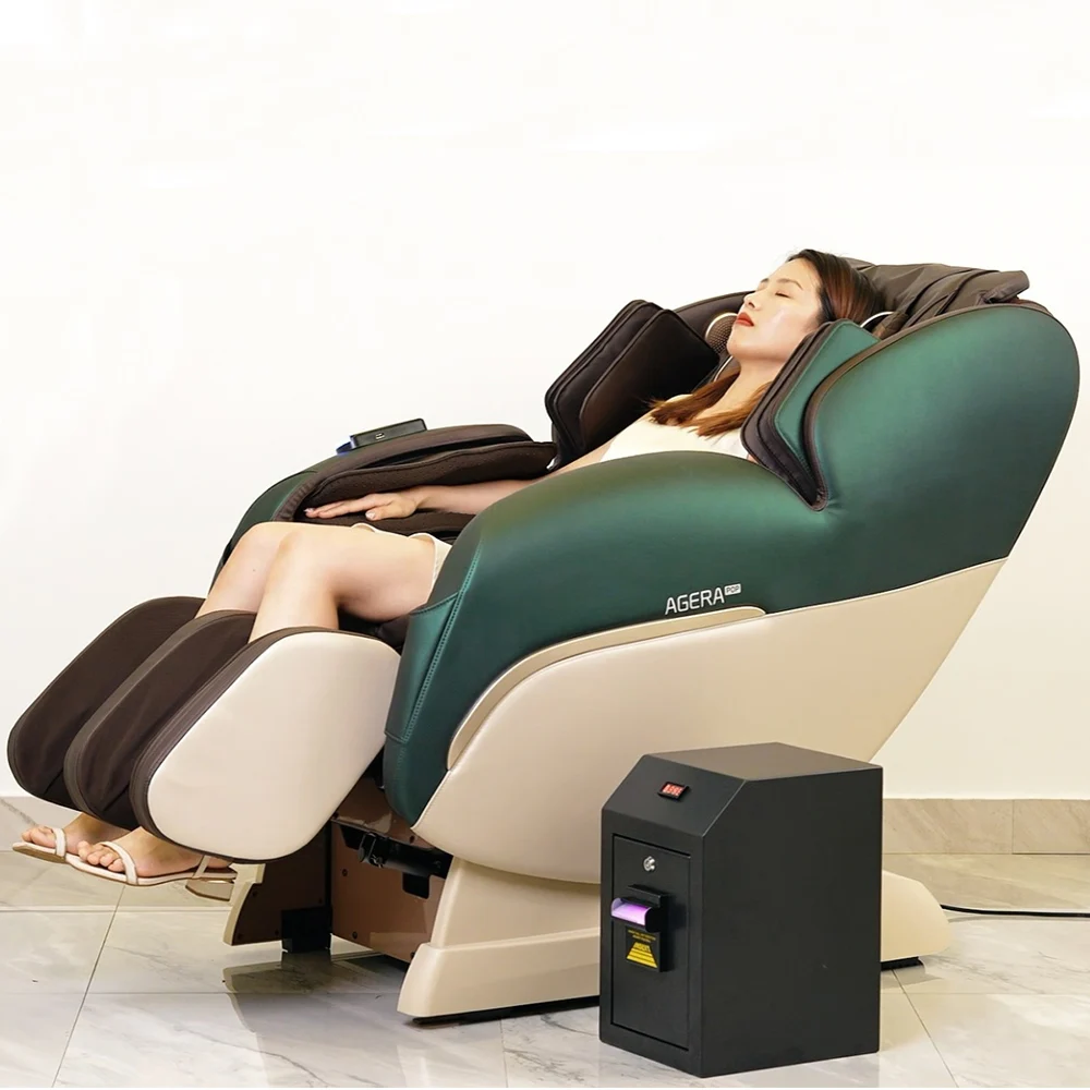 GUOHENG SL Zero Gravity 4D Airport With Coin Bill Acceptor Credit Card Operated Vending Massage Chair With Payment System