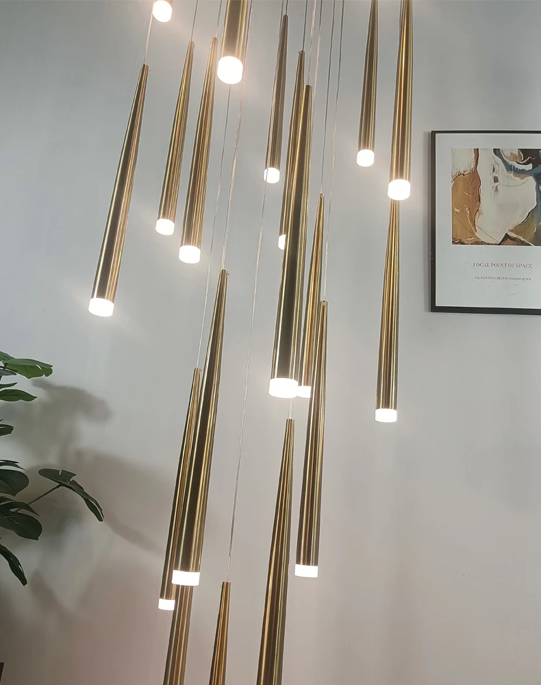 Plafonnier Suspendu au Design Nordique Moderne et Créatif, Luminaire Décoratif d'Nik, Idéal pour un Salon, un Restaurant ou des Escaliers