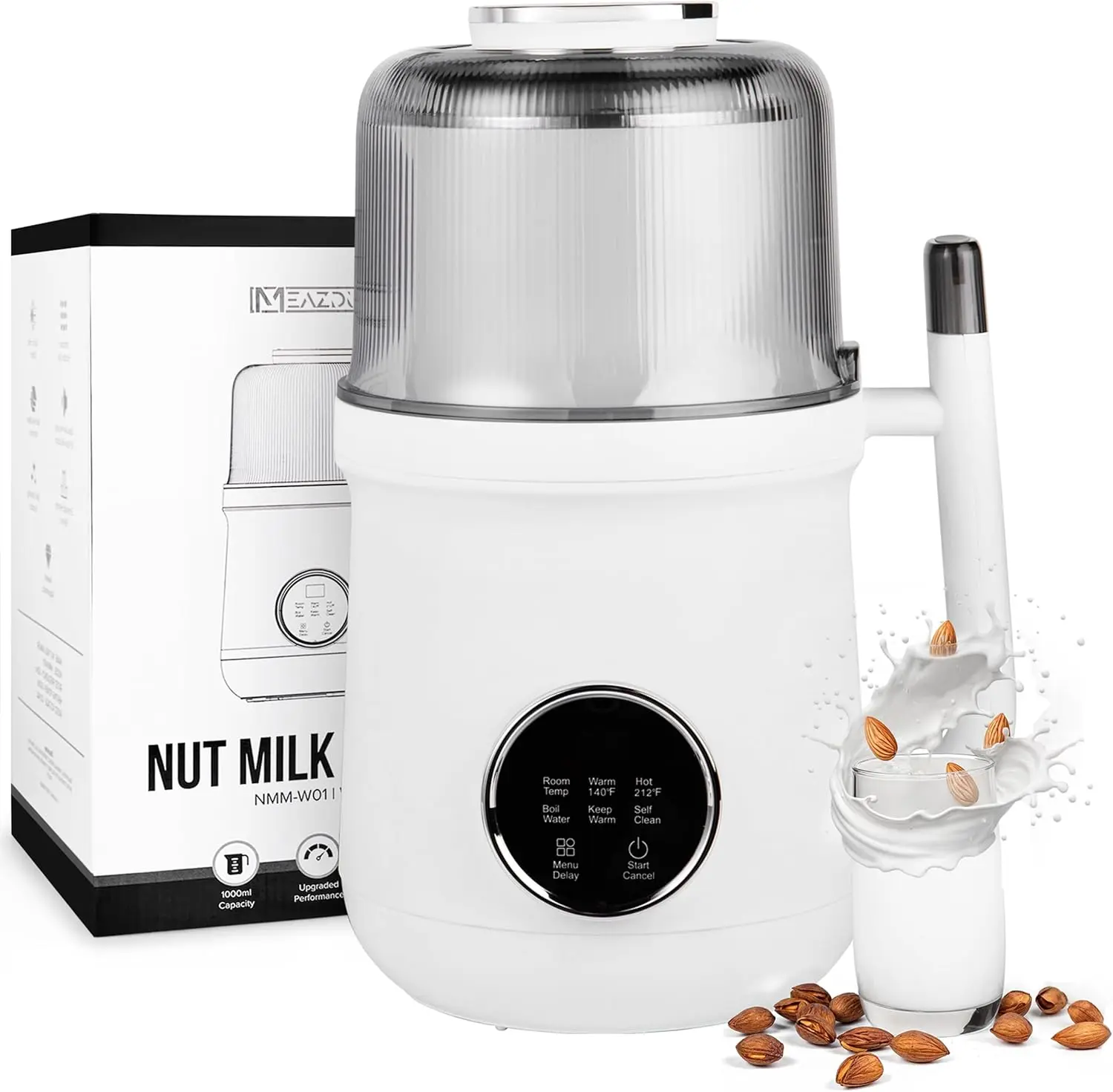 

Nut Milk Maker Machine 32oz – Plant Based 7-in-1 Homemade Milk Maker – Multi-Functional Automatic Soy Milk Maker – Almond, Cashe