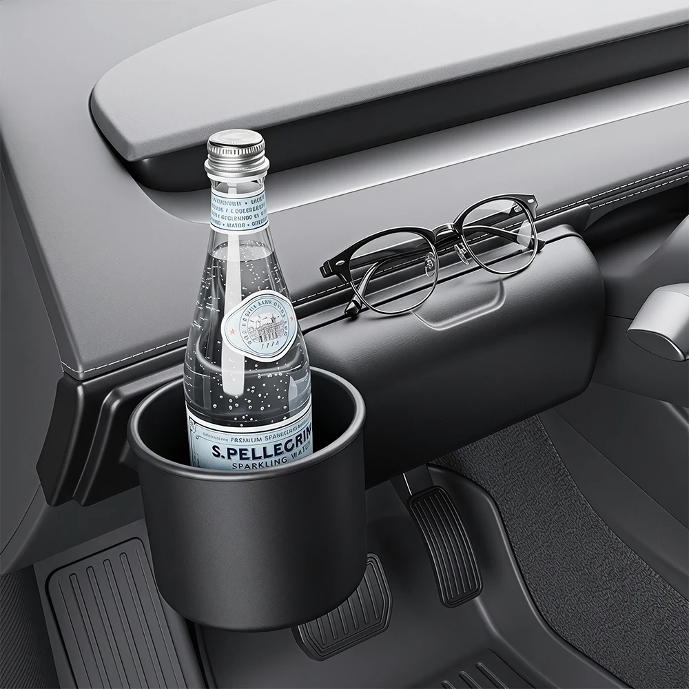 For Tesla Model Y/YL Juniper 2026 Dashboard Multi-functional Glasses Box Cup Holder Sunglasses Storage Box Interior Accessories