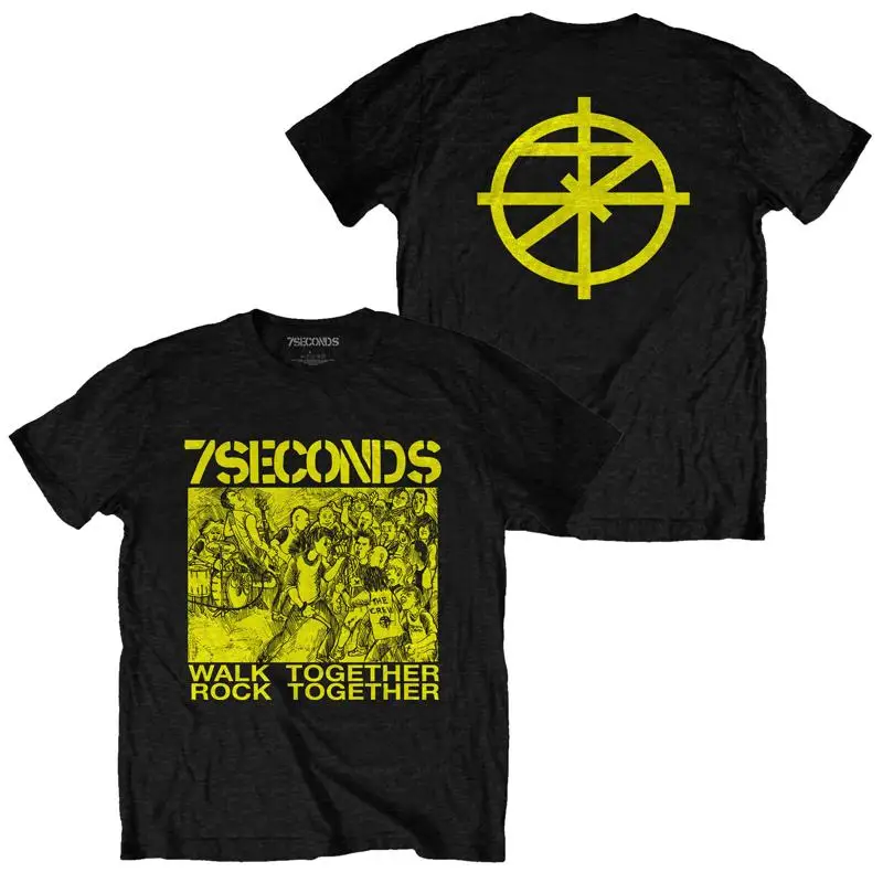 Authentic 7 Seconds Walk Together Rock T Shirt S M L XL 2XL NEW