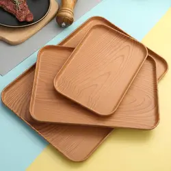 Nordic PP Pallet Plastic Tray Food Bread Pan Rectangular Storage Household Kitchen Supplies Hotel Service Tray Dessert