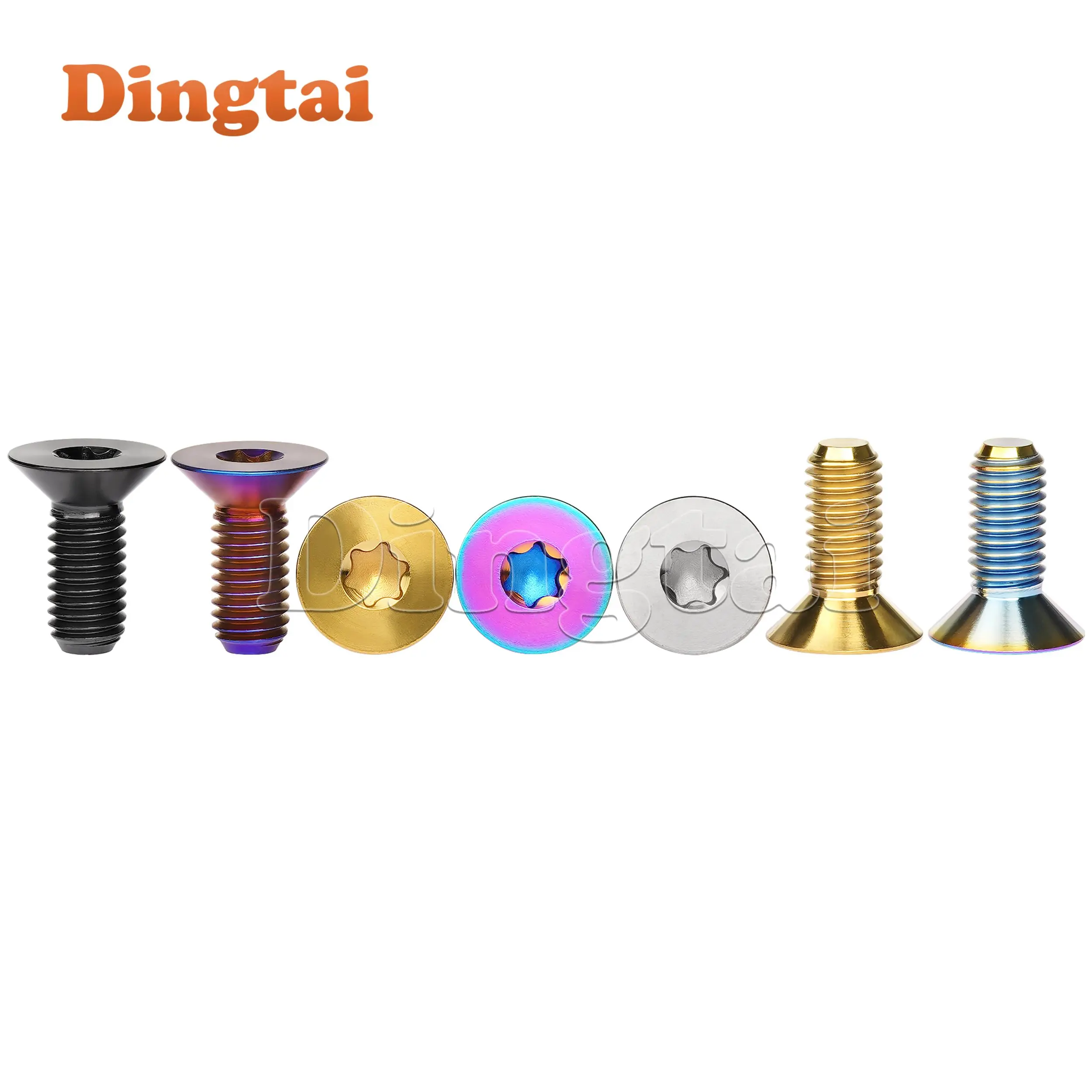 Dingtai Titanium Bolt M8x20mm Countersunk Internal Plum Blossom  For Bicycle