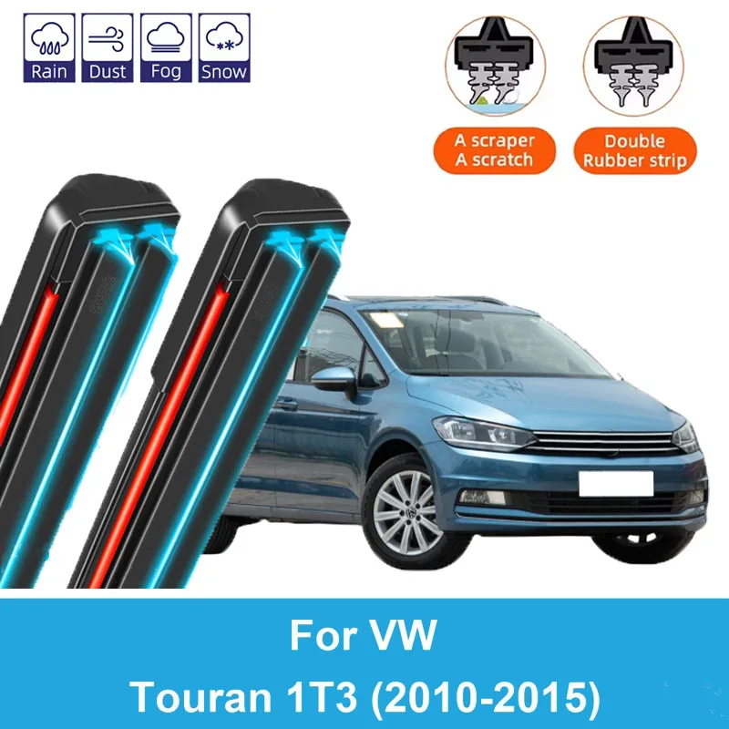 

3PCS Car Wiper Blades for 2010-2015 VW Touran 1T3 Rear Windshield Wipers Double Rubber Car Accessories 2011 2012 2013 2014 2015