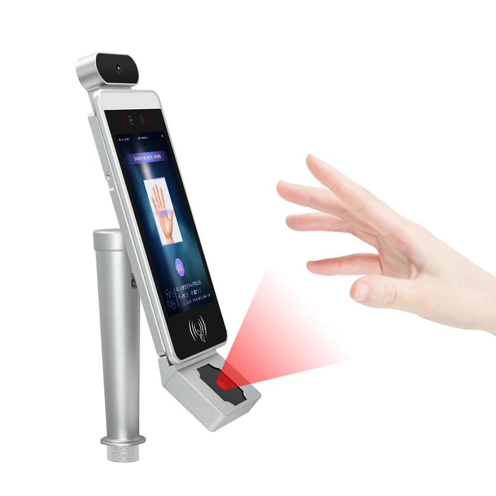 Face Attendance Access Control System Temperature Time Facial Biometric Machine Ai Contact Less Palm Scanner