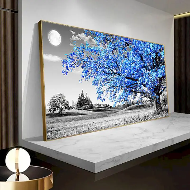 CHENISTORY 60x120cm Picture By Number Color Tree Landscape For Adults Handpainted Large Size Oil Painting On Canvas Home Decor