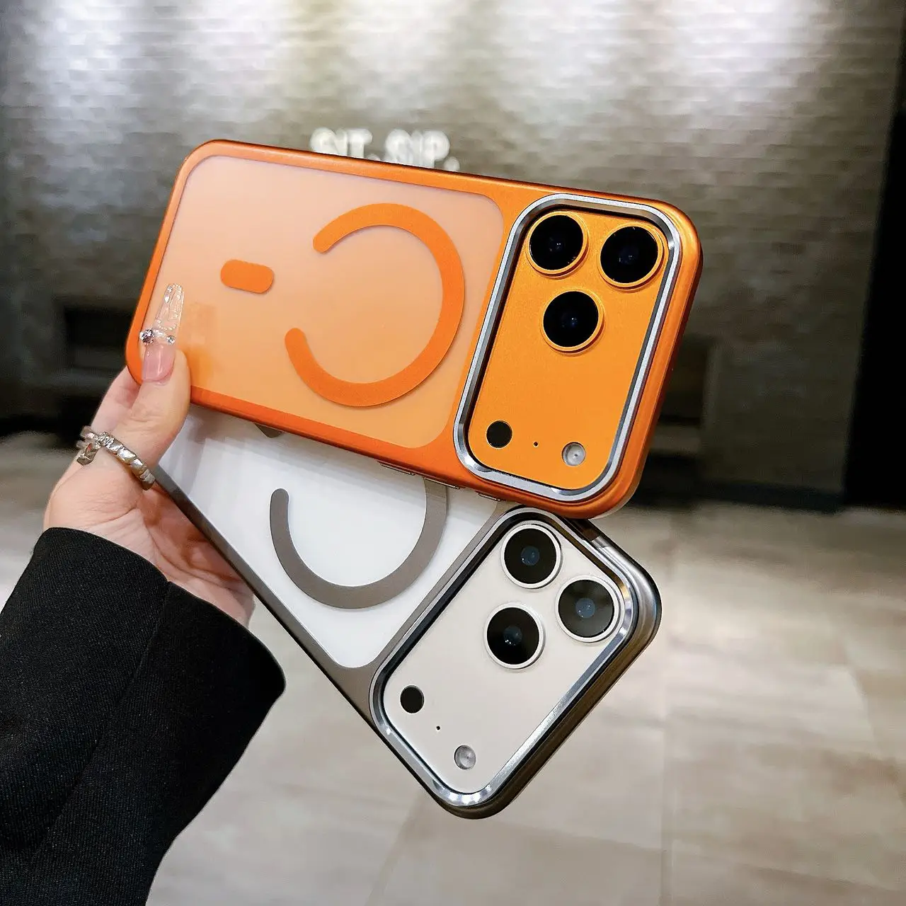 

Чехол для iPhone 17 Pro Max, матовый магнитный кольцевой объектив, бампер, противоударный, совместимый с iPhone 16, 15, 14, 13