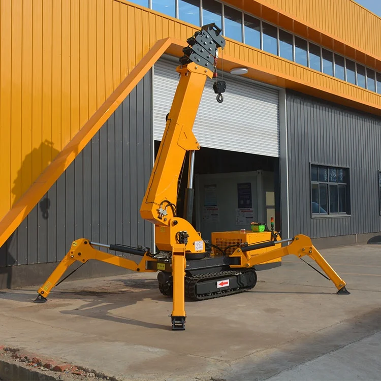 Remote Control Electric Gasoline Diesel Spider Lifting Crane