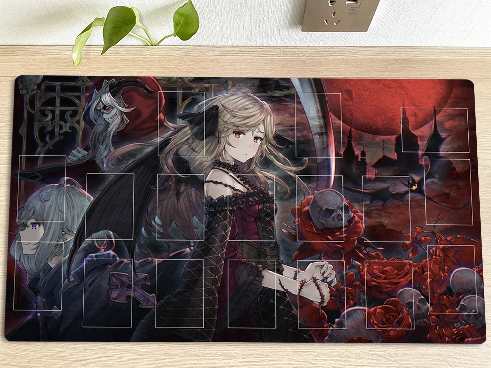 YuGiOh Playmat Vampire Fraulein CCG TCG Anime Trading Card Game Mat & Free Bag Desk Rubber Pad Mousepad 60x35cm