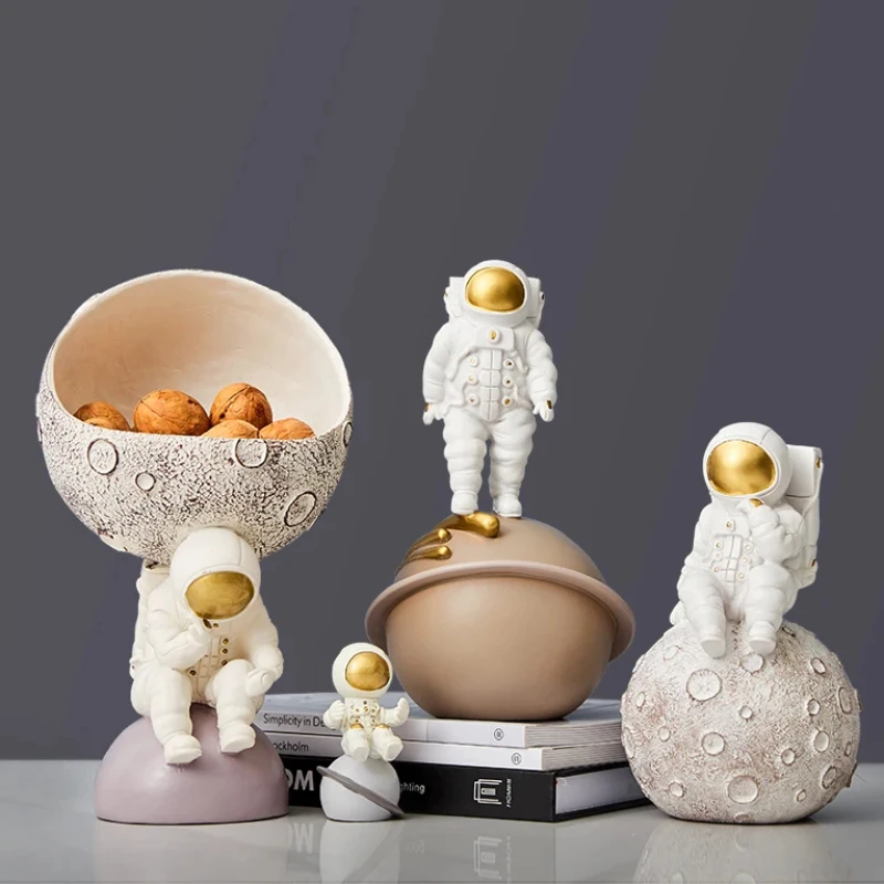 

Astronaut Storage Ornaments Statue Sculpture Figurines Decoration Crafts Storage Box Organize Pallets Tray Furnishings