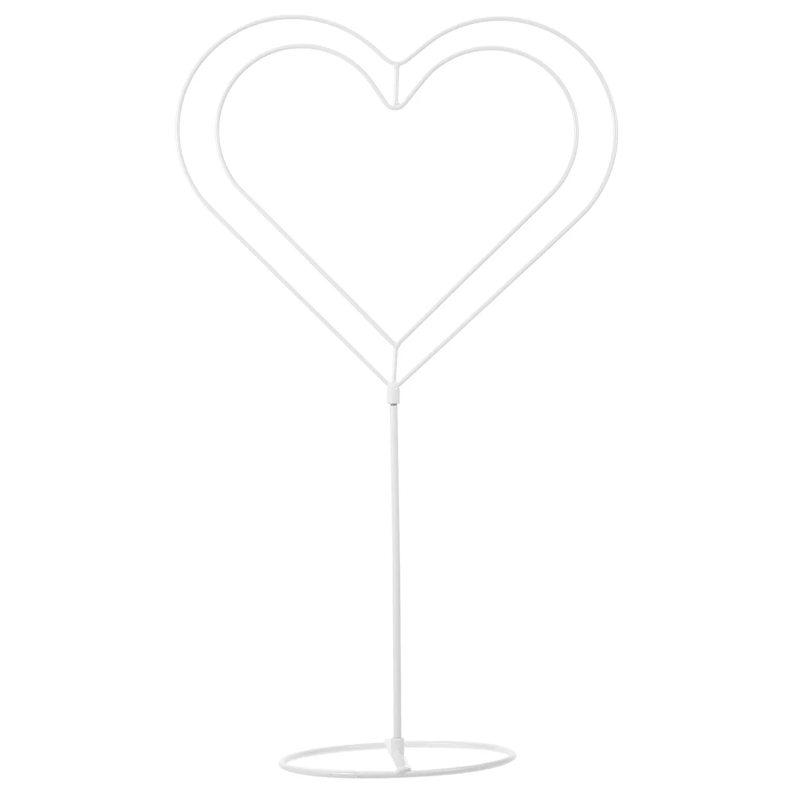 

Love Beaded Bouquet Wedding Decor Ornament Display Stand Metal Floral Iron Heart-shaped Decoration Wreath Frames Rack