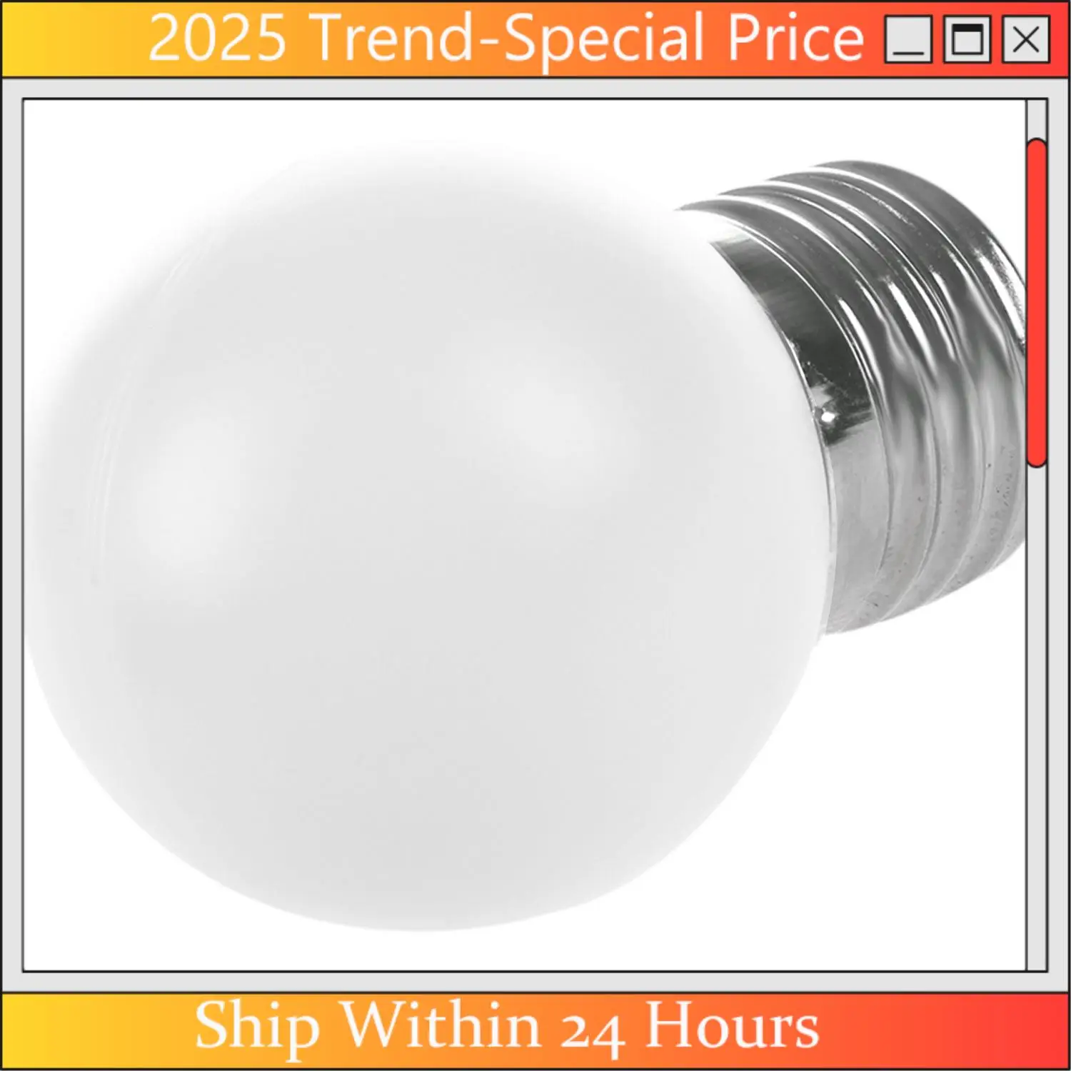 AA64 2Pcs E27 LED Light White Bulb Plastic Bulb 0.5W Power - White & Red