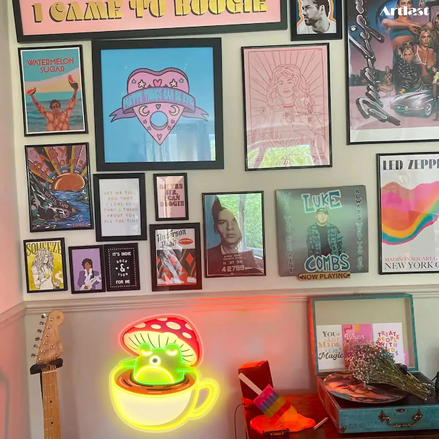 Mushroom Frog Neon LED Neon For Home Decor Mushroom Wall Decor Bedroom Frog Neon For Wall Decor