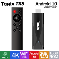 Tanix TX8 TV Stick Android 10.0 TV Stick BT 4K Allwinner H313 Wifi 2.4G Dual Wifi Media Player TV Stick PK TV Box