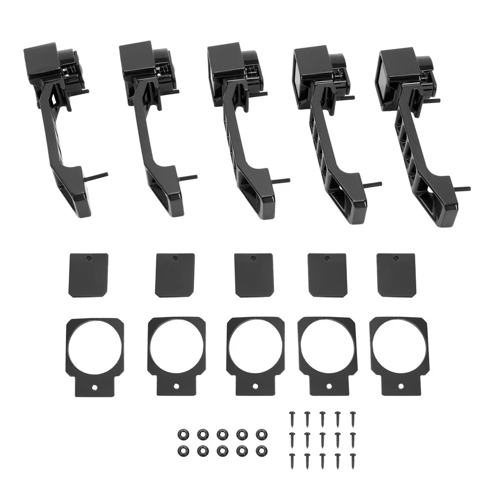 

5Pcs/Set Black Exterior Door Handle Set,Luggage Door Handle Decoration,For Jeep Wrangler JK/JKU 2007-2018