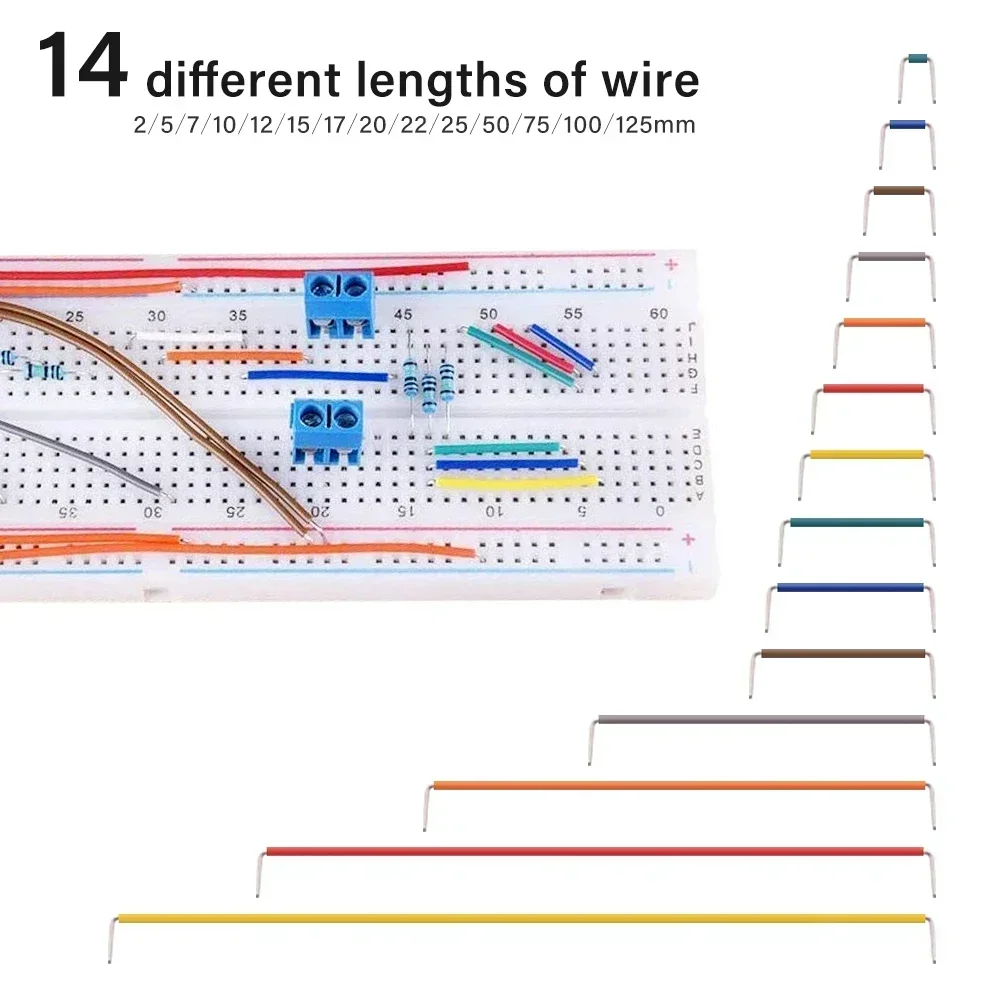 140/560/840pcs Electronic Diy Bread Circuit Board Jump Wire Test U Shape Solderless Prototype PCB Breadboard Jumper Cable Kit