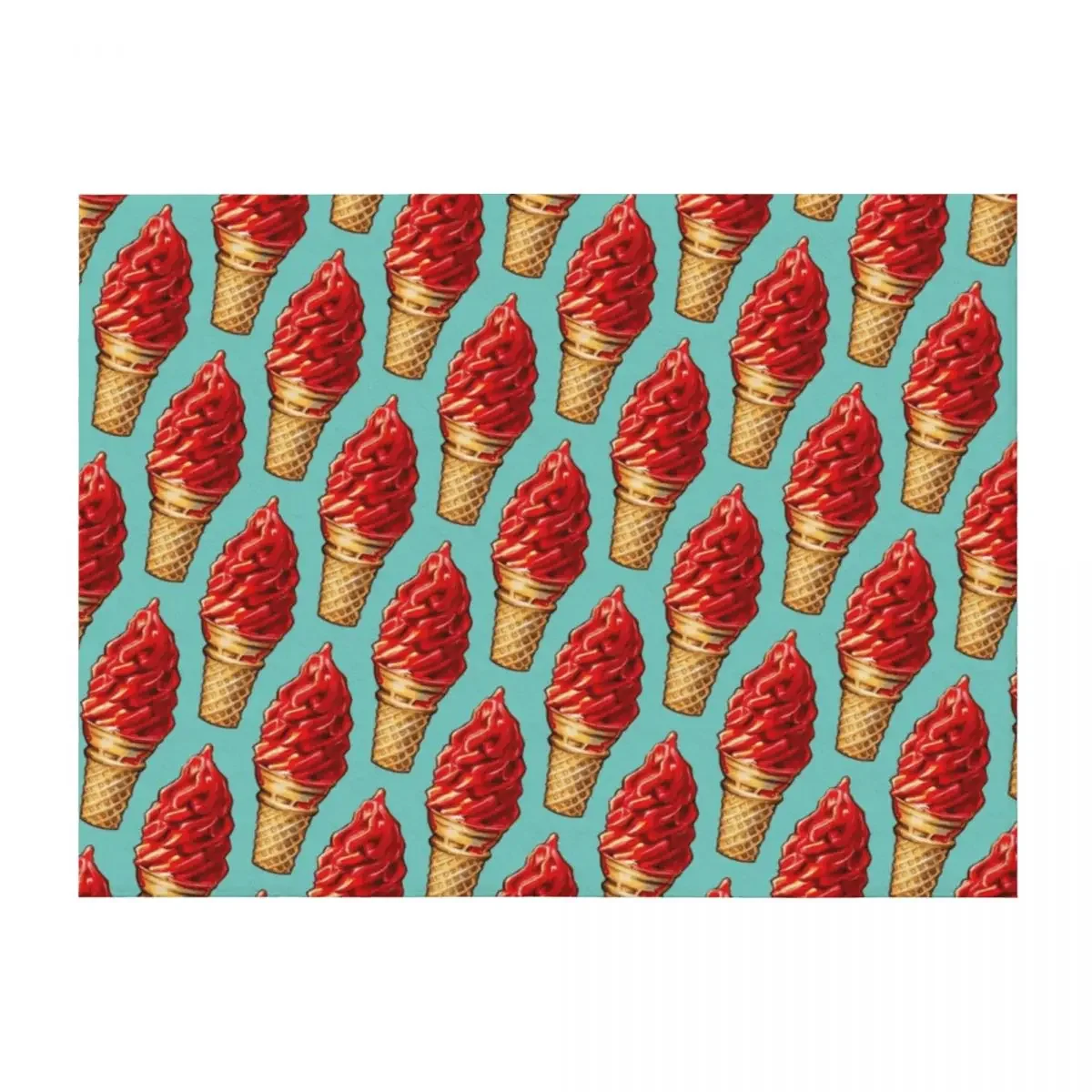 

Cherry Dip Ice Cream 2 Pattern Throw Blanket Moving Summer christmas decoration Soft Plush Plaid Blankets