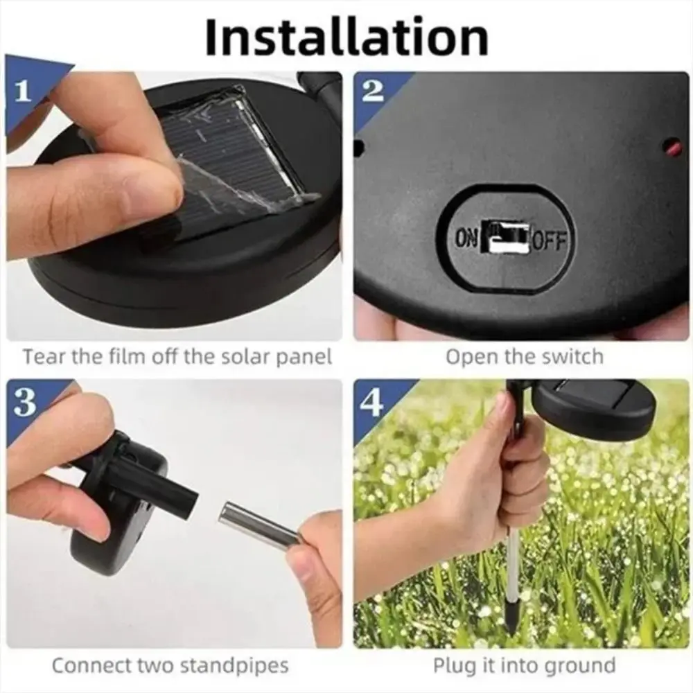 60 LED Solar Power Lights Solar Powered Waterproof Outdoor Dandelion Lawn Lamp Dandelion Shape Garden Decoration Fairy Lights
