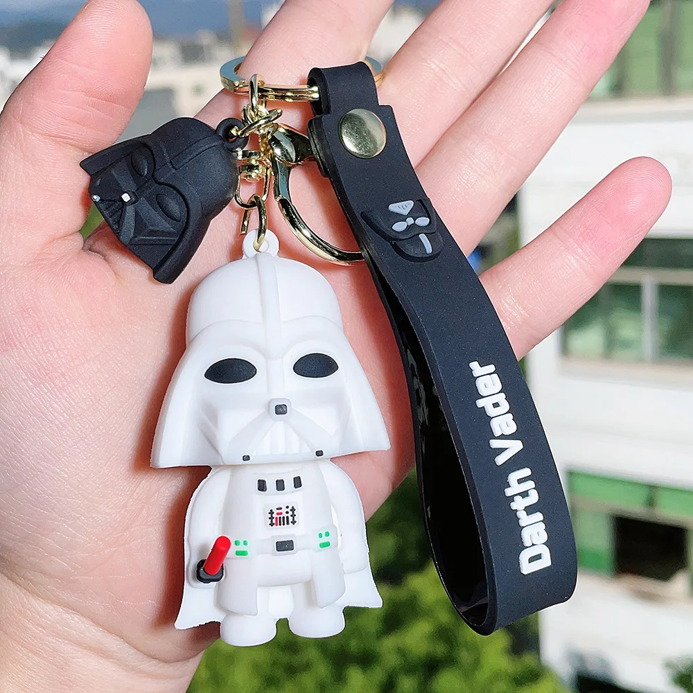 Cute Darth Vader 3D Keychain, Star Wars Anime Figure Key Ring Pendant, Bag Car Charm Gift for Star Wars Fans view 5