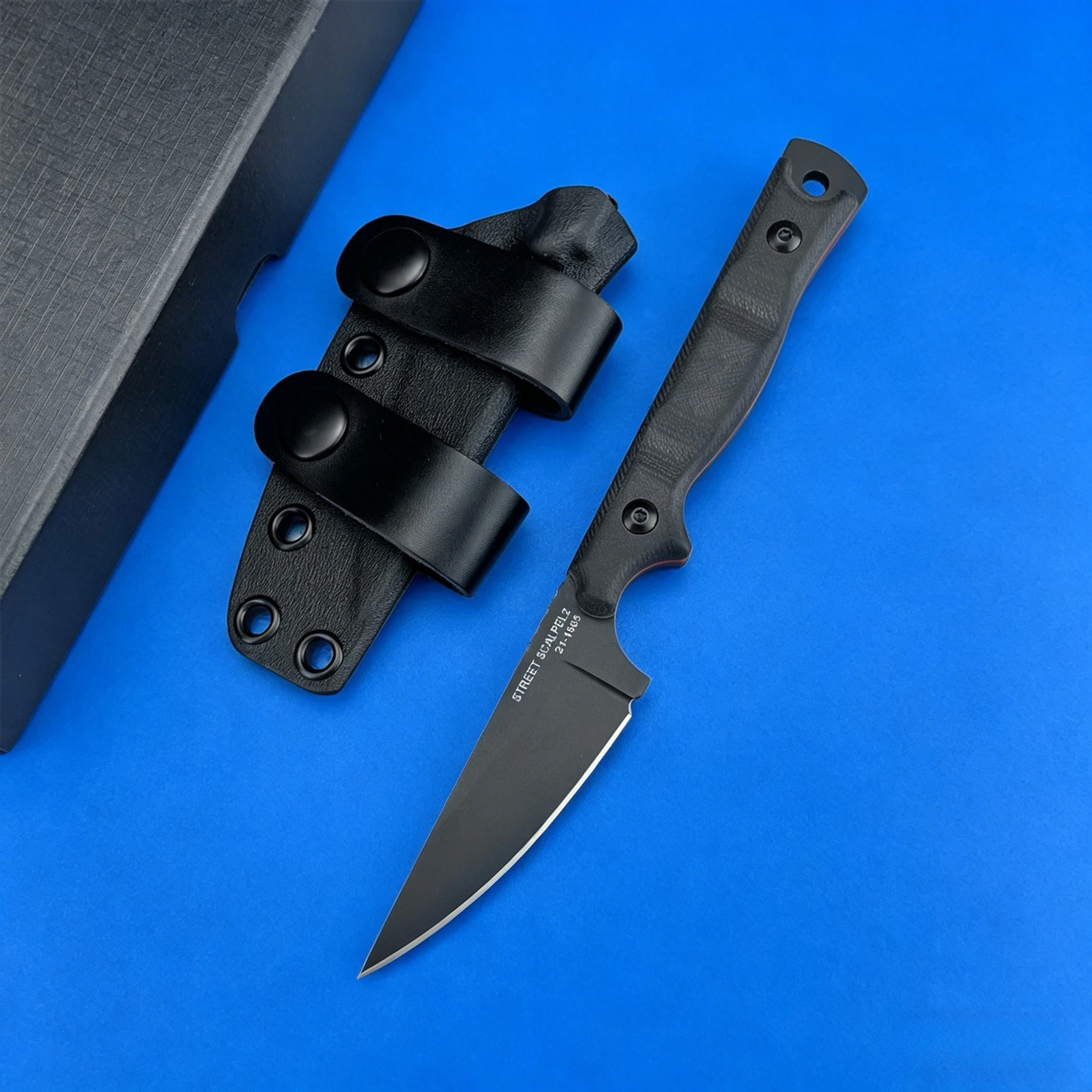 

Outdoor Fixed Blade Knife 8Cr13MoV Steel Blade G10 Handle Woodland Trail Cutting Tool for Camping Everyday Carry Includes Sheath