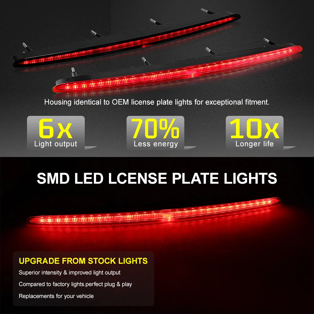 For BMW 1 Series 128i 135i M E82 E88 2007-2013  Smoked RED Lens LED Rear Boot Third Brake Stop Light Car Accessories 63257164978