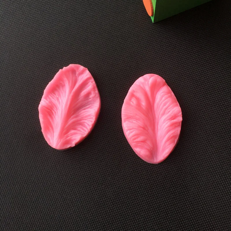 Silicone mold 3D flower cooking wedding decoration baking Sugar Craft Molds 2pcs Leaves Cake Mould