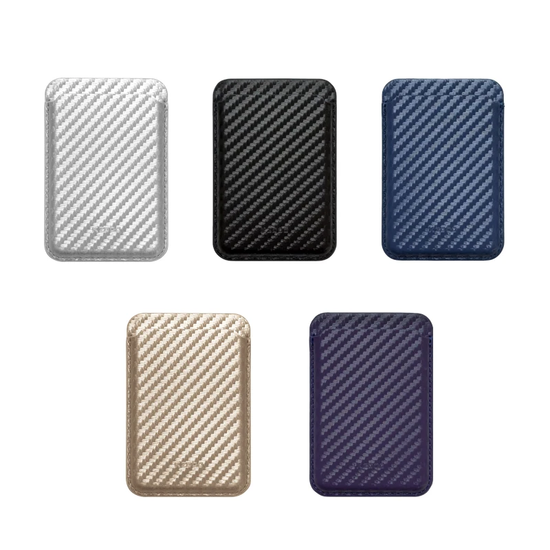 KZDOO Mag Wallet Case With Megsafe,Pu Leather Carbon Pattern,Magnet Wallet Case For iPhone12-iPhone16 All Models Compatible