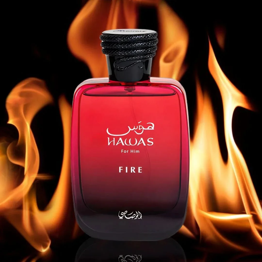 Hawas Fire Eau De Parfum Spray 100ml (3.4oz) - Bold and Long-Lasting Arabic Perfume with Fiery Essenc.e