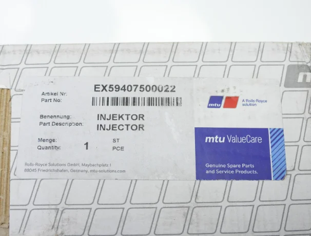 الأصلي ديترويت ديزل MTU قطع غيار محركات الديزل الأجزاء البحرية EX59407500034 MTU 4000 حاقن الوقود EX59407500022 حاقن