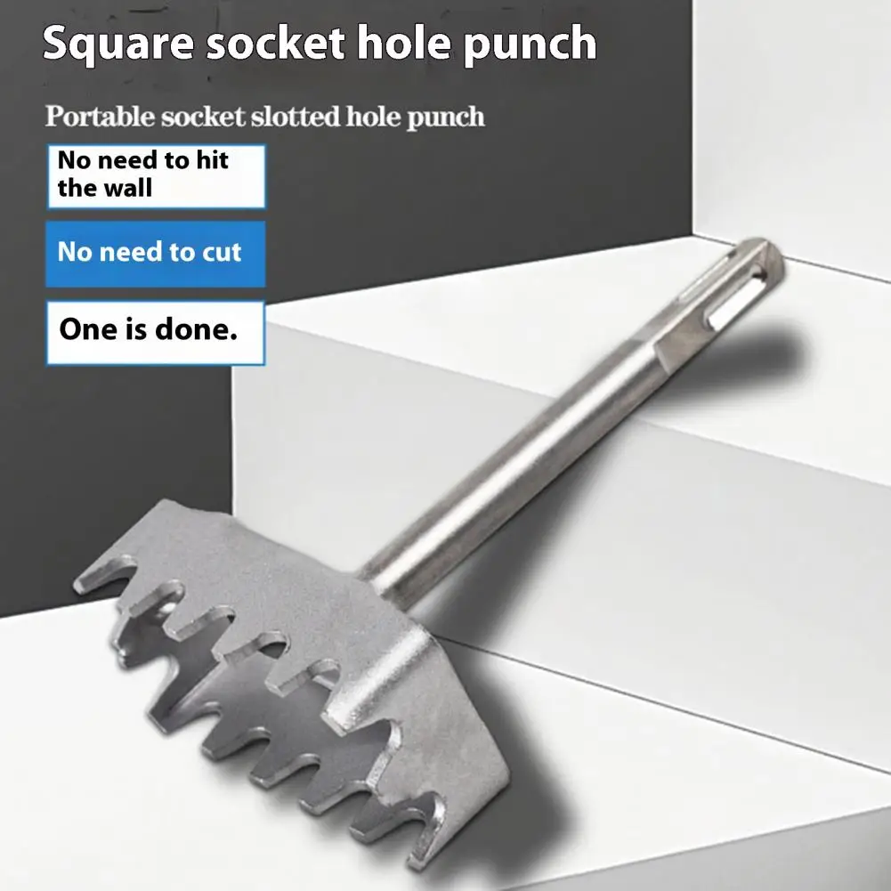 Hole Opener High-strength Square Hole Cutter with Ergonomic Design for 86-type Junction Box Cutout Saw Socket for Professionals