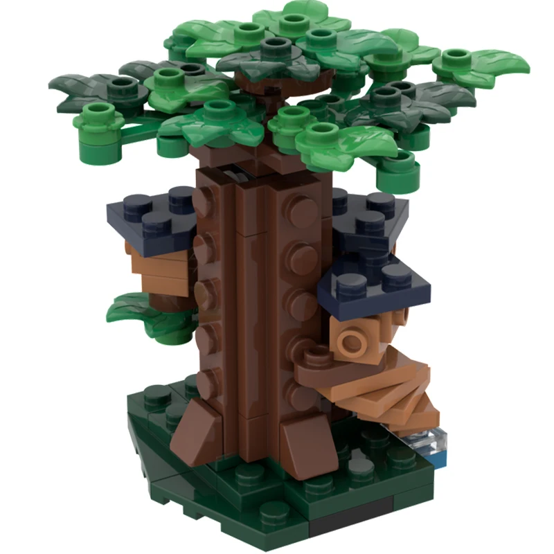 99PCS MOC Mini Tree House Modular Microscale Treehouse DIY Model Building Block Educational Toys for Kids Birthday Gift Assembly