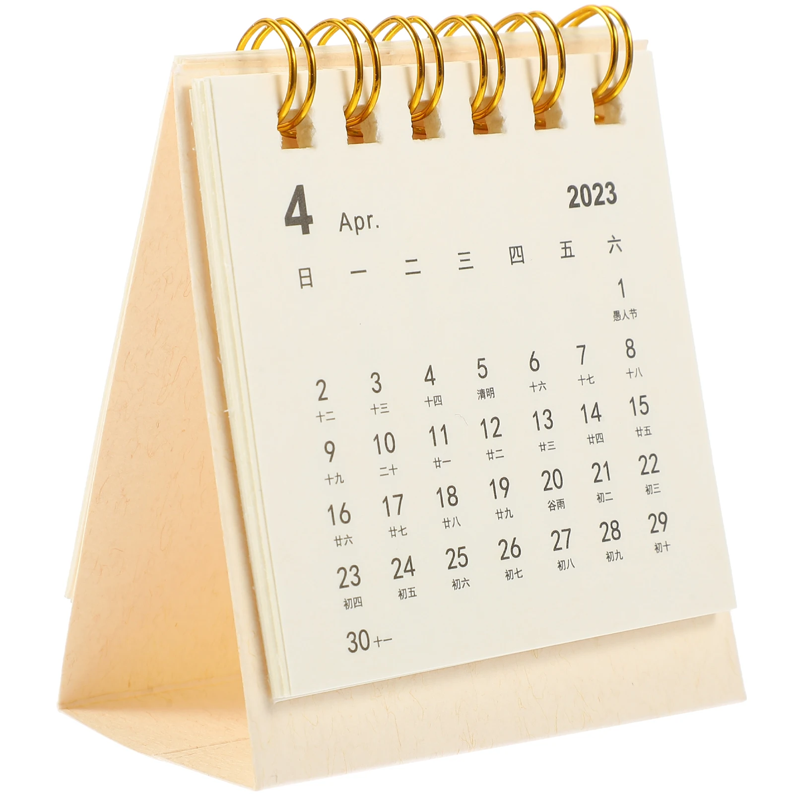 

Sturdy Mini Bright Color Design Creative Office Supply Household Standing Portable Desk Calendar Convenient Month Calendar Home