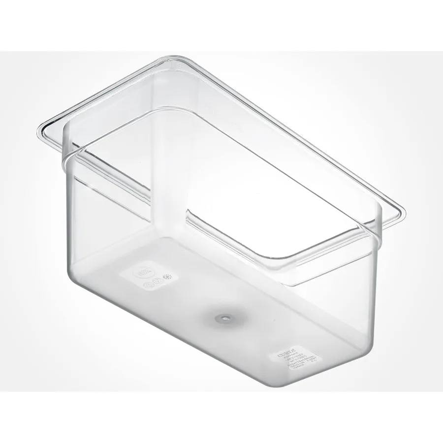 6 عبوات من مقالي تخزين الطعام المعتمدة من NSF مقاس 1 3 مقاس 6 بوصة من البلاستيك الشفاف المصنوع من البولي كربونات التجارية مثالية للمطبخ وال R