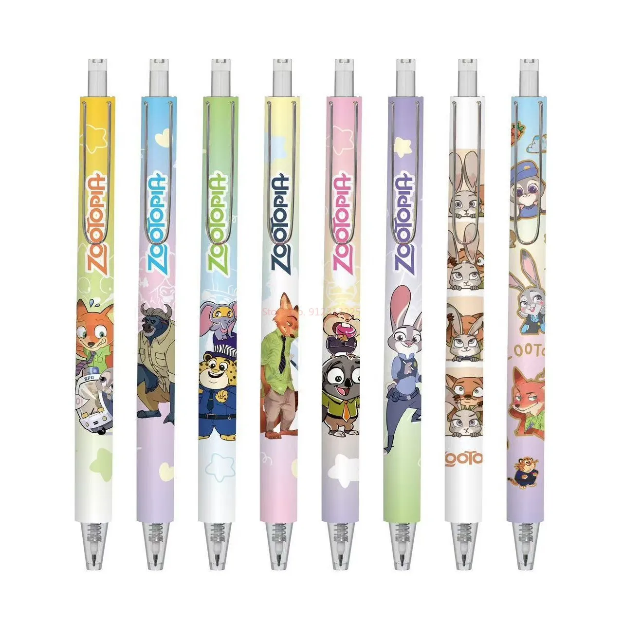 24 قطعة ديزني Zootopia أنيمي الصحافة هلام القلم الكرتون لطيف طالب الكتابة القلم الأسود قلم محايد اللون القرطاسية هدية للأطفال #4