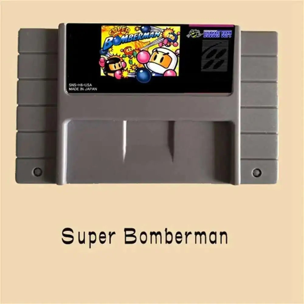 Super Bomberman 1/2/3/4 Seri Mortal Kombat 16bit Kartu Permainan Abu-abu Besar untuk Pemain Game NTSC AS Edisi Bahasa Inggris