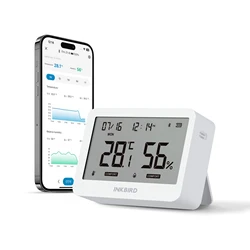 INKBIRD ITH-21-B Bluetooth Smart Thermo-Hygrometer 6-in-1 Indoor Temperature and Humidity Monitor with APP Control for Home Offi