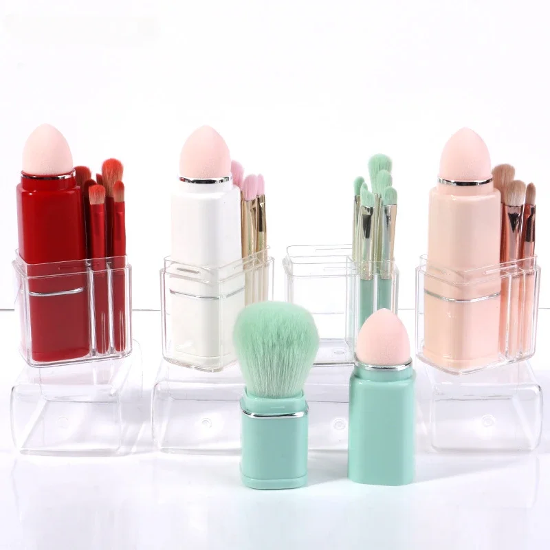 

Pearl 8-in-1 Retractable Makeup Brushes Portable Travel Makeup Brushes Blush Brushes Beauty Tools Makeup Brush Set
