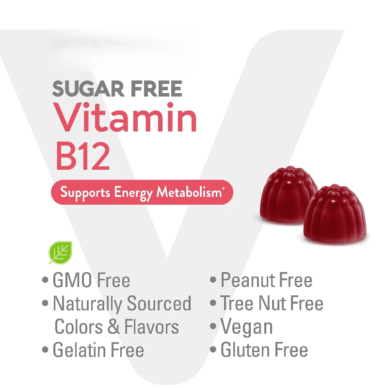 男性と女性のためのビタミンB12グミ、ビタミンB6、D3、鉄、葉酸を配合、大人向け、エネルギーと代謝をサポート