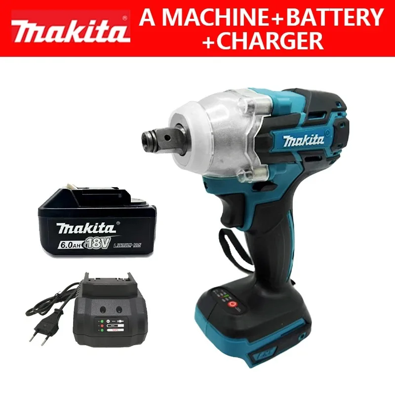 Makita DTW600 Cordless Wrench 18V Brushless Electric Impact Wrench 1/2 Inch For Car Repair Only Tool For Makita 18V Battery