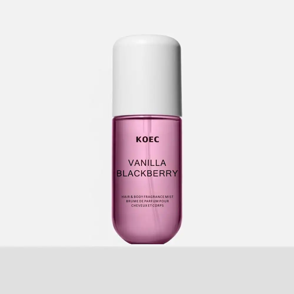 50ml KOEC Vanilla Blackberry Fragrance Mist Perfume Moisturizing Refreshing Triple Notes Raspberry Extract Propylene Glycol