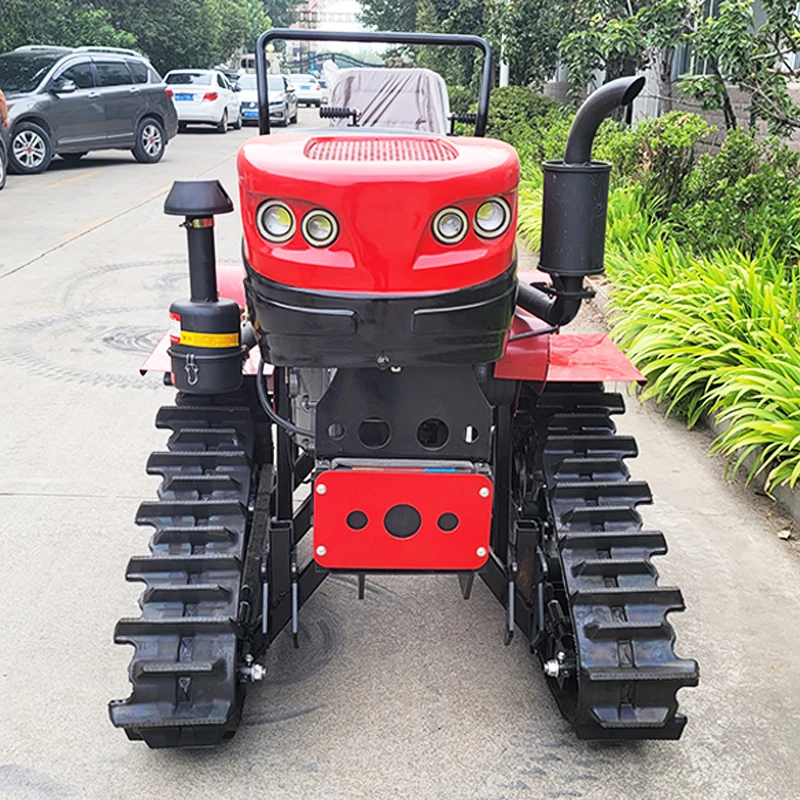 

Customized Full Terrain Small Agricultural Crawler Tractor High Efficiency Plowing Machine Rotary Tiller Cultivator