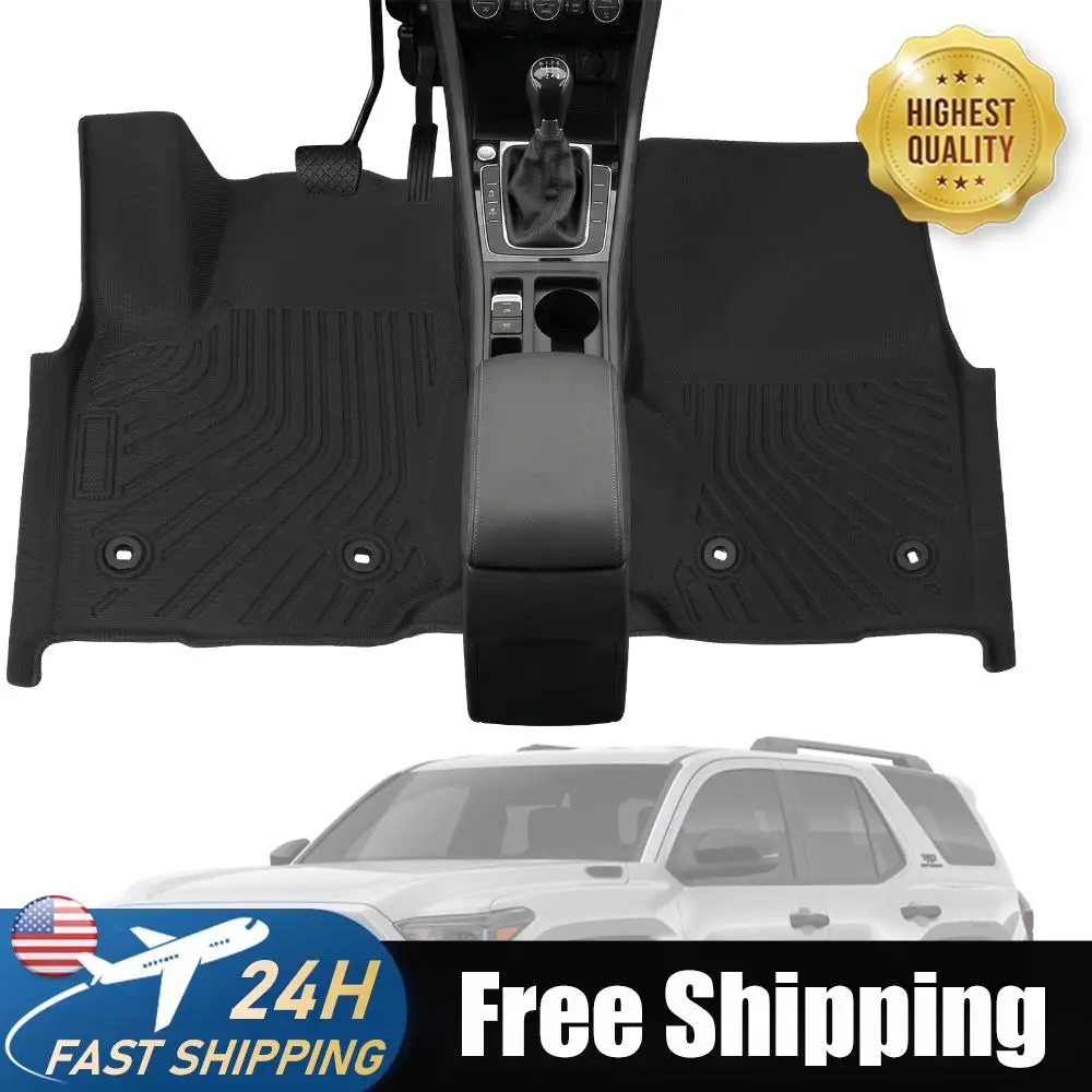 

Floor Mats & Trunk Mat & Backrest Mats All Weather TPE Floor Mats & Cargo Liners for Toyota 4Runner 2025-2026 Fuel 7 Seats